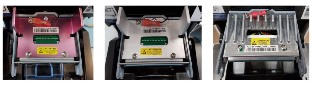 به‌روزرسانی دیگر در طول زمان مربوط به هیت‌سینک (خنک‌کننده) در مجموعه هد چاپ بوده است. یکی حذف آنودایز رنگی (از چپ به وسط) و اخیراً تغییر به هد ریخته‌گری (راست) بوده است. جدیدترین هد چاپ کاملاً با پرینترهای قدیمی‌تر سازگار است.
