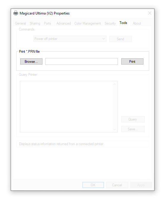 تب ابزارها -> بخش چاپ PRN را انتخاب کنید.