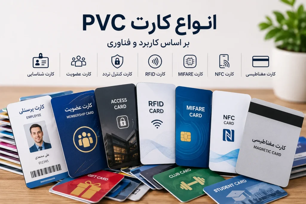 معرفی انواع کارت PVC و کاربرد آن‌ها